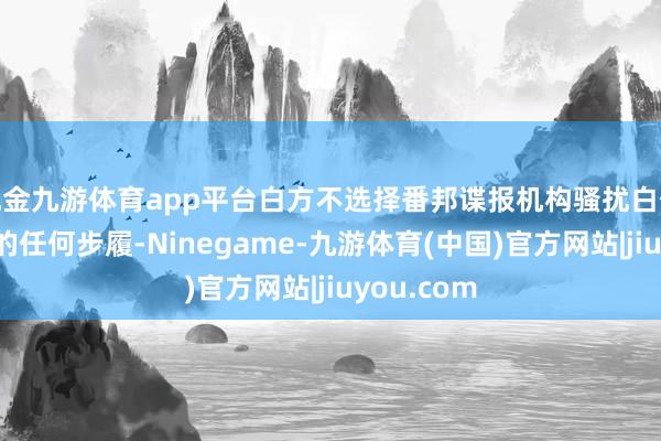 现金九游体育app平台白方不选择番邦谍报机构骚扰白俄罗斯主权的任何步履-Ninegame-九游体育(中国)官方网站|jiuyou.com